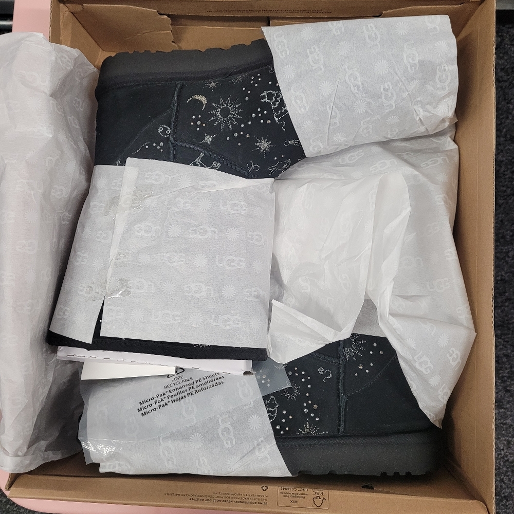 SALE! UGG Black Classic Zodiac Short Boots PRICE FIRM - Picture 2 of 8